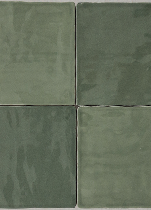 Wandtegel handvorm 13x13 Moos Jade glans