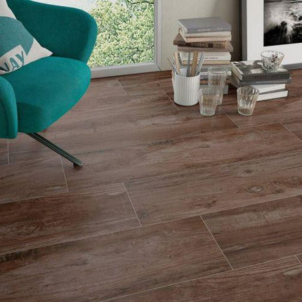 Houtlook vloertegel 30x120 Nebraska Cherry