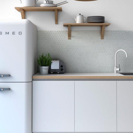 Mozaiek Hexagon 3,5x3,5 By Goof Statuario