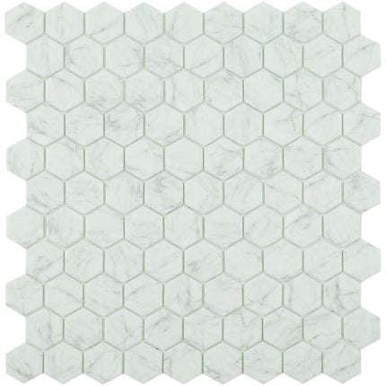 Mozaiek Hexagon 3,5x3,5 By Goof Statuario