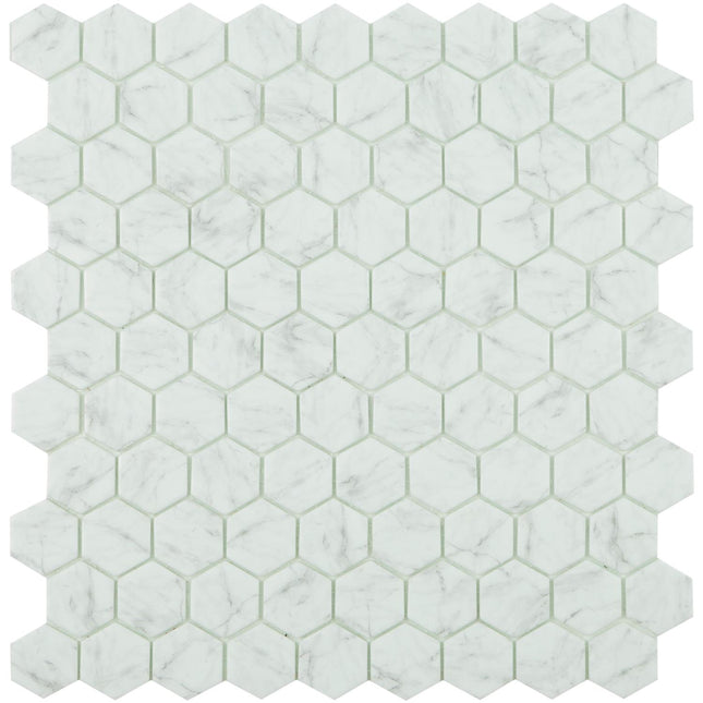 Mozaiek Hexagon 3,5x3,5 By Goof Statuario