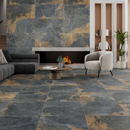 Natuursteenlook vloertegel 60x60 Strato Natural