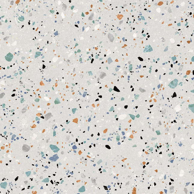 Terrazzo look vloertegel 60x60 Gobi Bianco