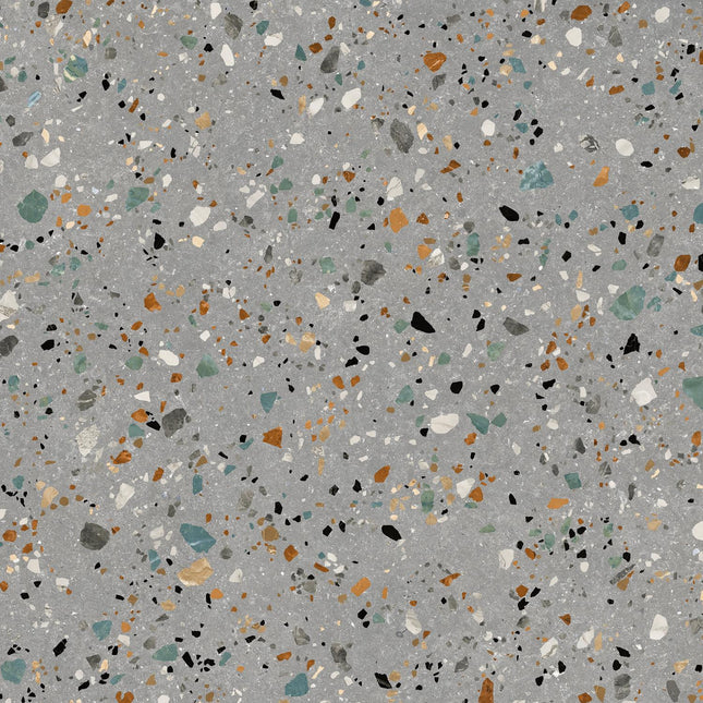 Terrazzo look vloertegel 60x60 Gobi Grigio