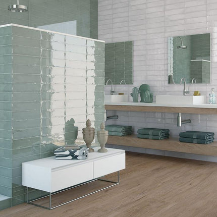 Wandtegel 7,5x30 Colonial White glans